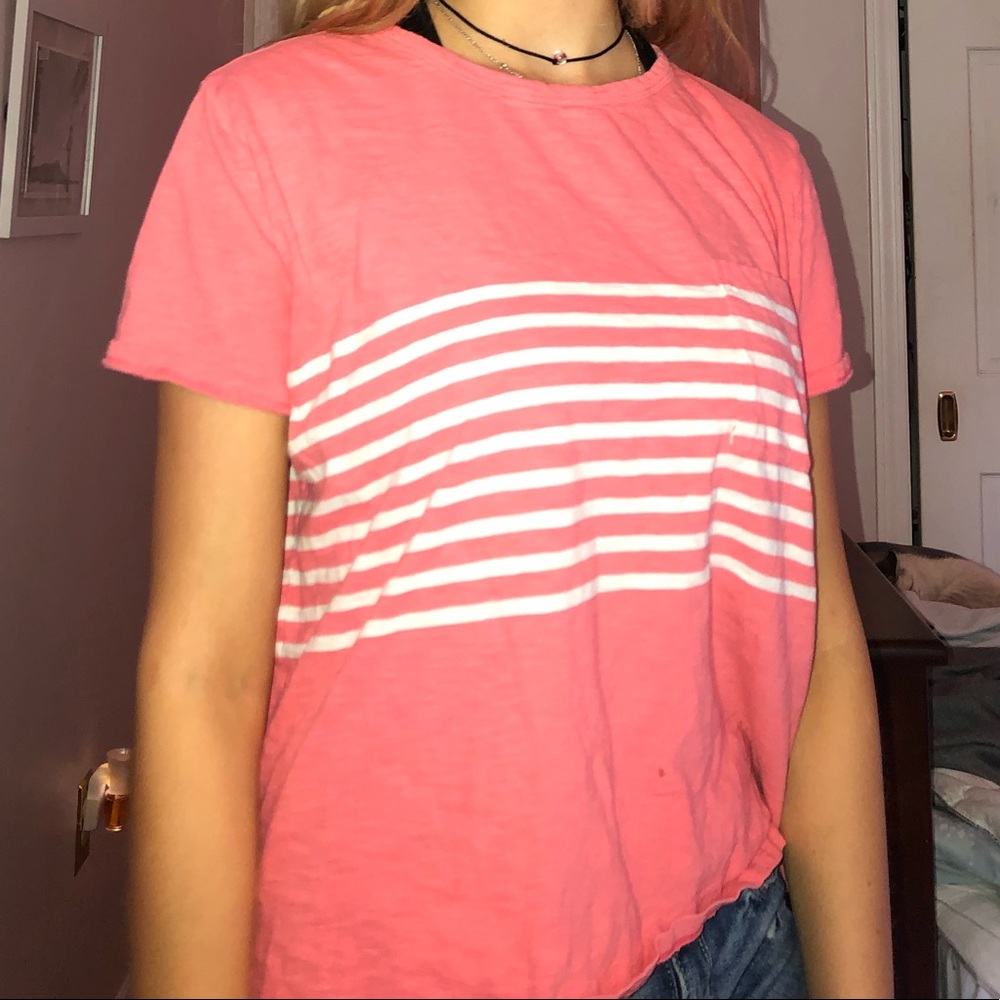 Old Navy Striped Graphic Tee